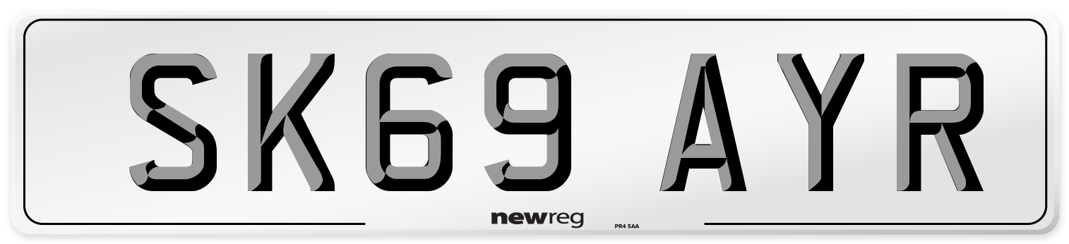 SK69 AYR Number Plate from New Reg